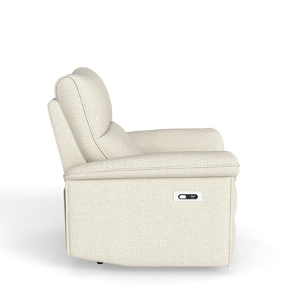 Wall Hugger Recliner,Zero Wall Power Recliner Chair,Electric Recliner for Living Room,Fabric Reclining Armchair for small space,Reclining Sofa for Bedroom/Apartment/RV,USB Port(Type - C) (Beige - gray) - 1st Choice Furniture Direct