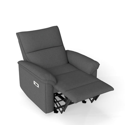 Wall Hugger Recliner,Zero Wall Power Recliner Chair,Electric Recliner for Living Room,Fabric Reclining Armchair for small space,Reclining Sofa for Bedroom/Apartment/RV,USB Port(Type - C) (Dark Gray) - 1st Choice Furniture Direct