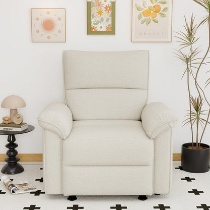 Wall Hugger Recliner,Zero Wall Power Recliner Chair,Electric Recliner for Living Room,Fabric Reclining Armchair for small space,Reclining Sofa for Bedroom/Apartment/RV,USB Port(Type - C) (Beige - gray) - 1st Choice Furniture Direct