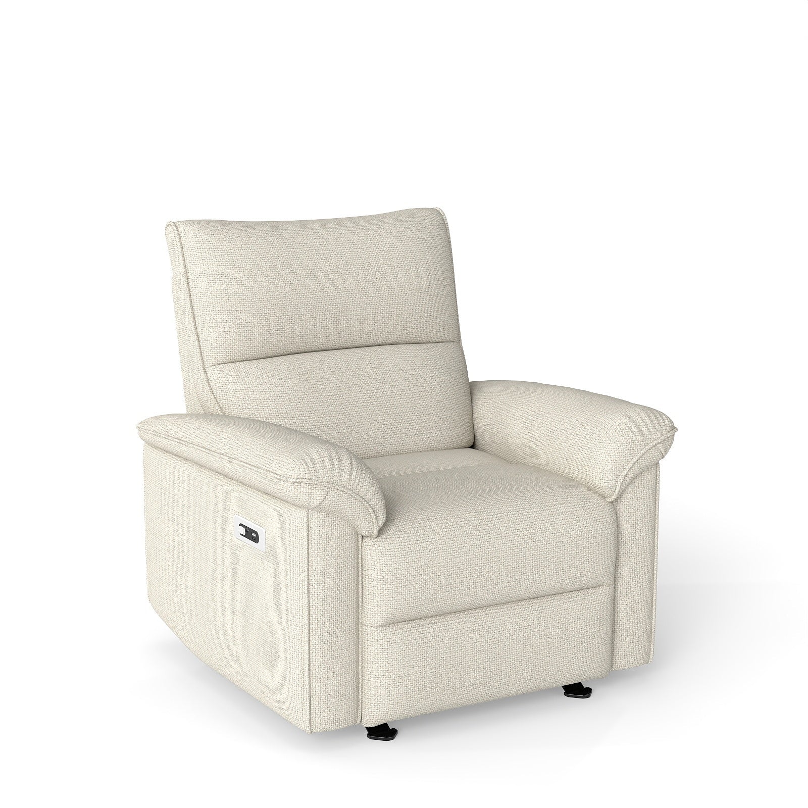 Wall Hugger Recliner,Zero Wall Power Recliner Chair,Electric Recliner for Living Room,Fabric Reclining Armchair for small space,Reclining Sofa for Bedroom/Apartment/RV,USB Port(Type - C) (Beige - gray) - 1st Choice Furniture Direct