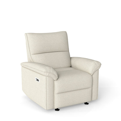 Wall Hugger Recliner,Zero Wall Power Recliner Chair,Electric Recliner for Living Room,Fabric Reclining Armchair for small space,Reclining Sofa for Bedroom/Apartment/RV,USB Port(Type - C) (Beige - gray) - 1st Choice Furniture Direct