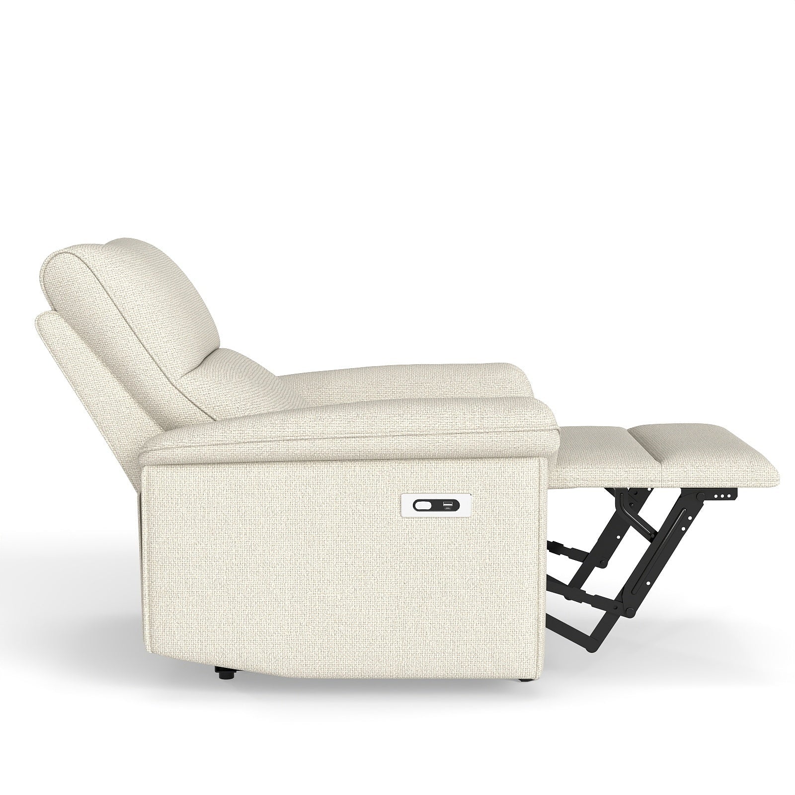Wall Hugger Recliner,Zero Wall Power Recliner Chair,Electric Recliner for Living Room,Fabric Reclining Armchair for small space,Reclining Sofa for Bedroom/Apartment/RV,USB Port(Type - C) (Beige - gray) - 1st Choice Furniture Direct