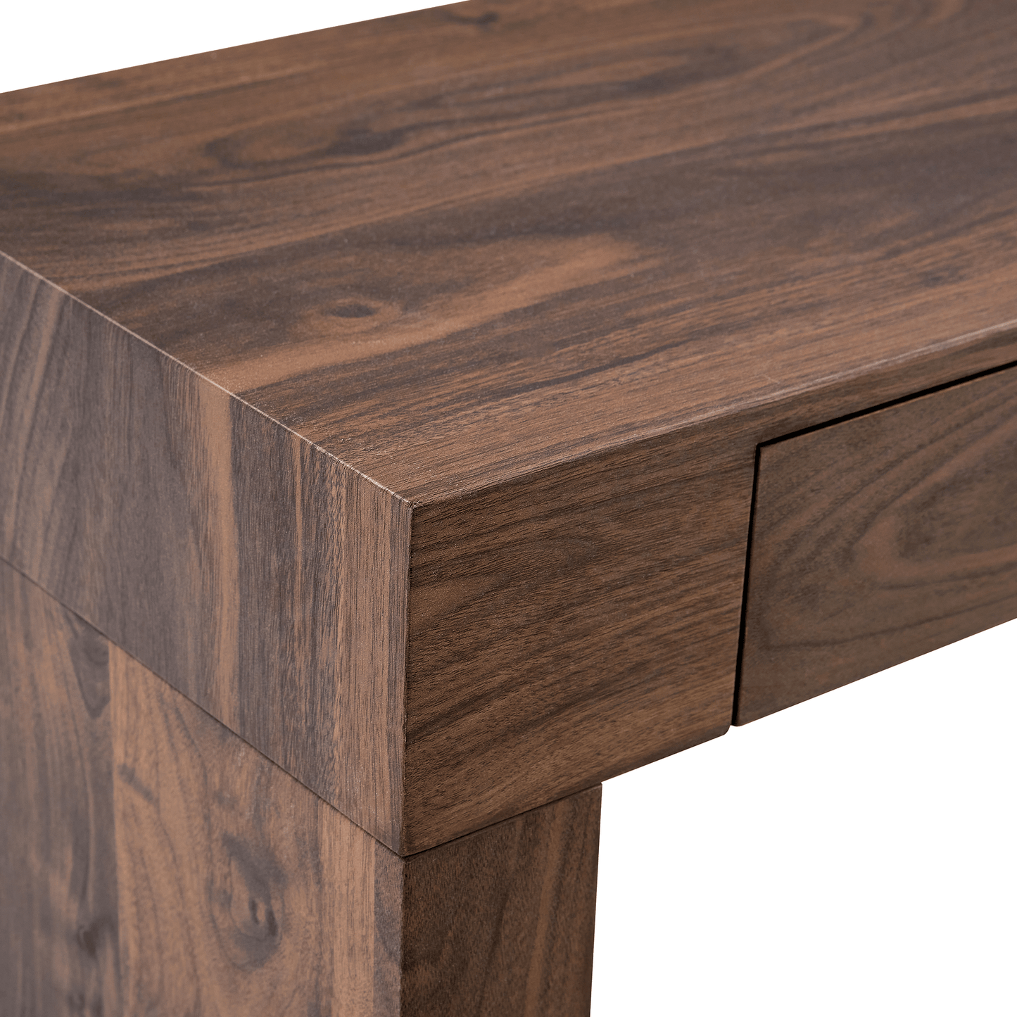 Walnut Bar Table with Storage Drawers | Modern Console Table - 1st Choice Furniture Direct
