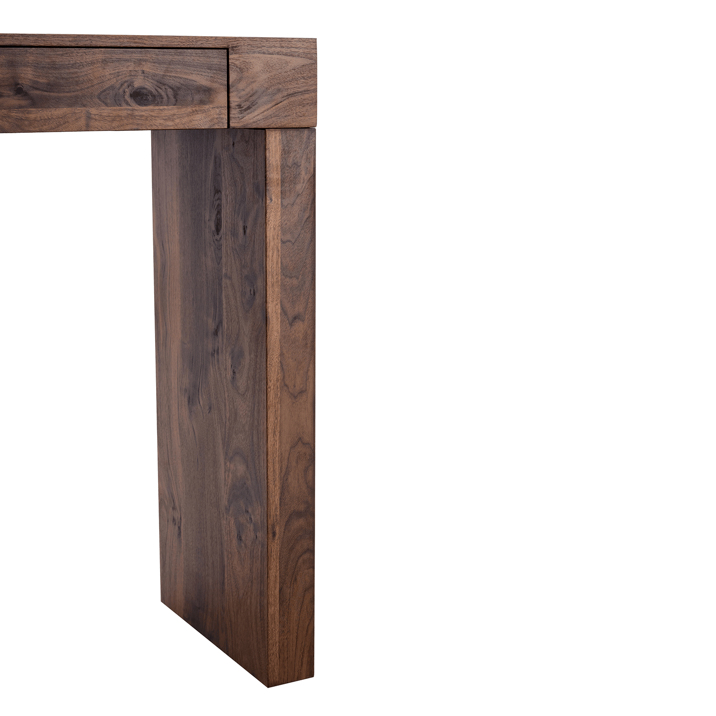Walnut Bar Table with Storage Drawers | Modern Console Table - 1st Choice Furniture Direct