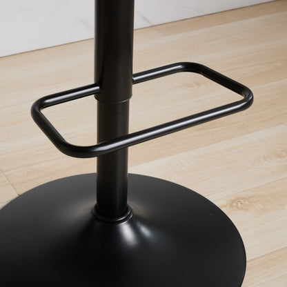 Walnut Bentwood Bar Stools Mid Century Modern Adjustable Counter Height Black Leather Upholstered 360°Swivel Bar Chairs for Kitchen Island/Dining Room/Cafe,Beige,Set of 2 - 1st Choice Furniture Direct