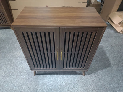 Walnut Farmhouse Storage Cabinet | Sideboard Buffet with Shelves - 1st Choice Furniture Direct