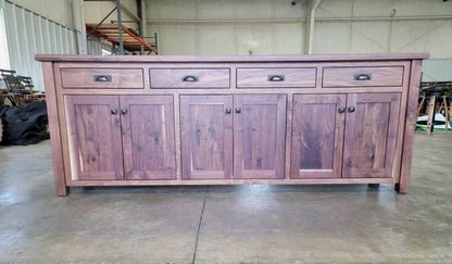 Walnut Sideboard Buffet Amish Built Rustic Walnut Buffet Made in the USA - 1st Choice Furniture Direct