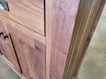 Walnut Sideboard Buffet Amish Built Rustic Walnut Buffet Made in the USA - 1st Choice Furniture Direct