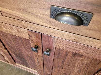 Walnut Sideboard Buffet Amish Built Rustic Walnut Buffet Made in the USA - 1st Choice Furniture Direct