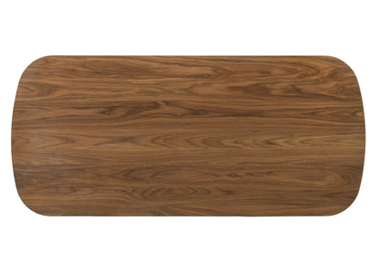 Walnut Solid Rubber Wood Dining Table with Chenille Cushioned Seating - 1st Choice Furniture Direct