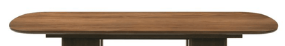 Walnut Solid Rubber Wood Dining Table with Chenille Cushioned Seating - 1st Choice Furniture Direct