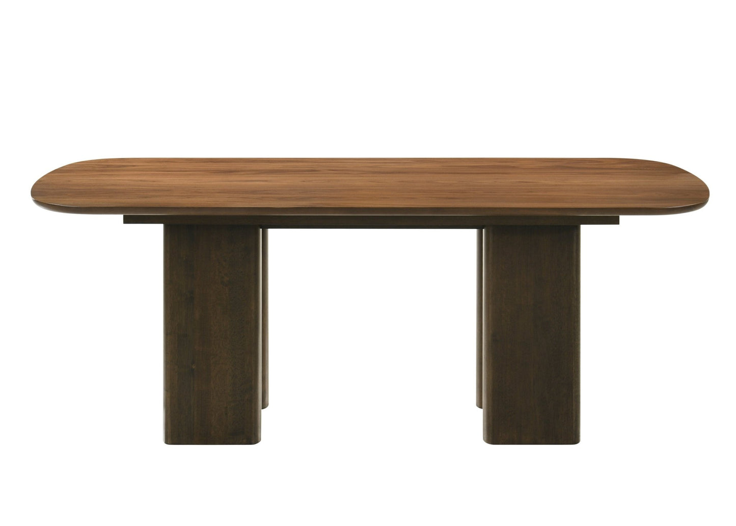 Walnut Solid Rubber Wood Rectangular Dining Table - 1st Choice Furniture Direct