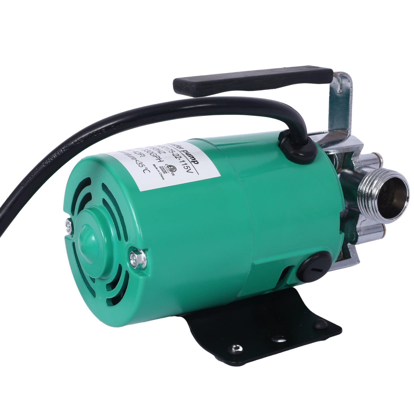 Water Transfer Pump, 115V 330 Gallon Per Hour - Portable Electric Utility Pump with ON/OFF Switch and 6' Water Hose Kit - Remove Water From Garden, Hot Tub, Pool, Aquariums, and More - 1st Choice Furniture Direct