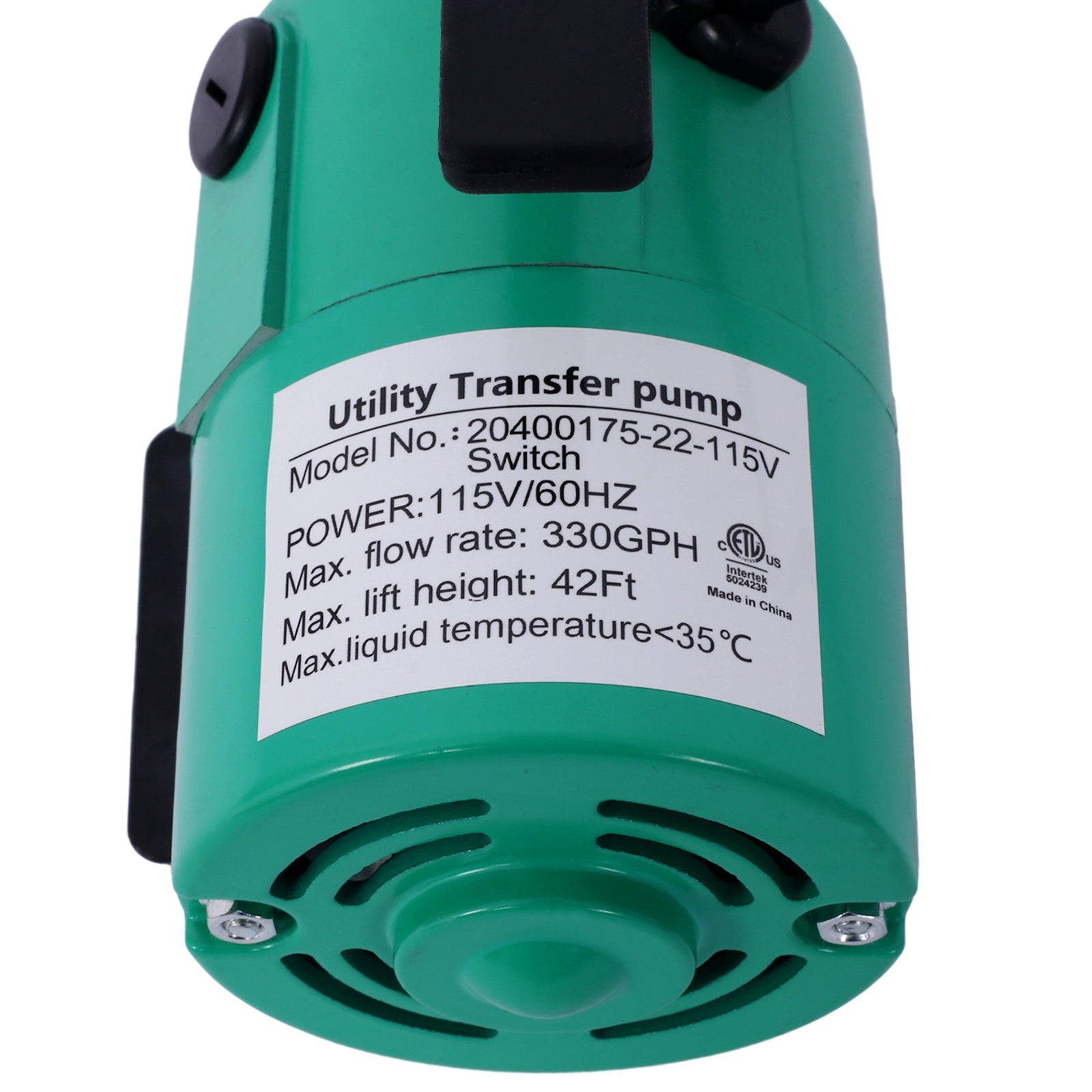 Water Transfer Pump, 115V 330 Gallon Per Hour - Portable Electric Utility Pump with ON/OFF Switch and 6' Water Hose Kit - Remove Water From Garden, Hot Tub, Pool, Aquariums, and More - 1st Choice Furniture Direct