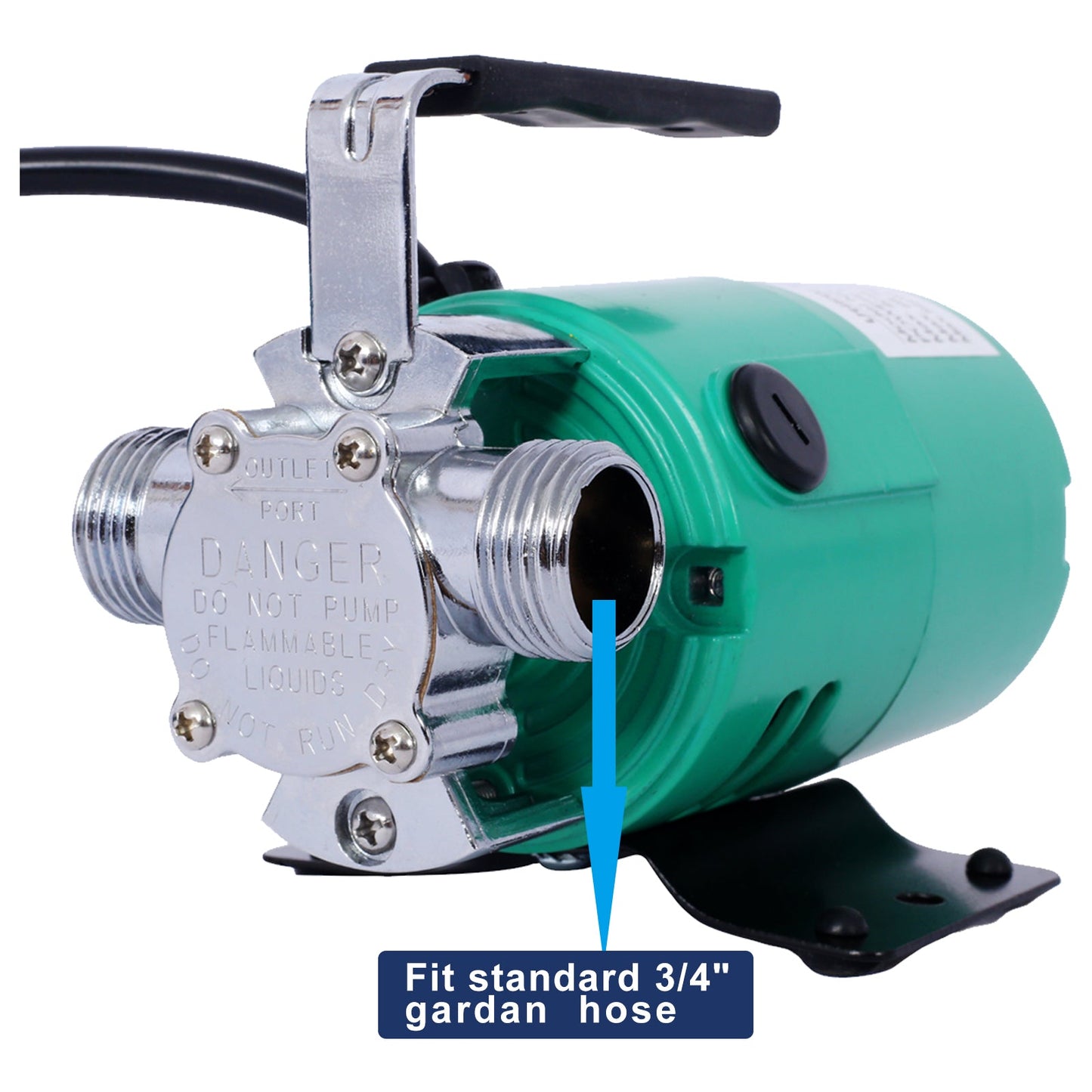Water Transfer Pump, 115V 330 Gallon Per Hour - Portable Electric Utility Pump with ON/OFF Switch and 6' Water Hose Kit - Remove Water From Garden, Hot Tub, Pool, Aquariums, and More - 1st Choice Furniture Direct