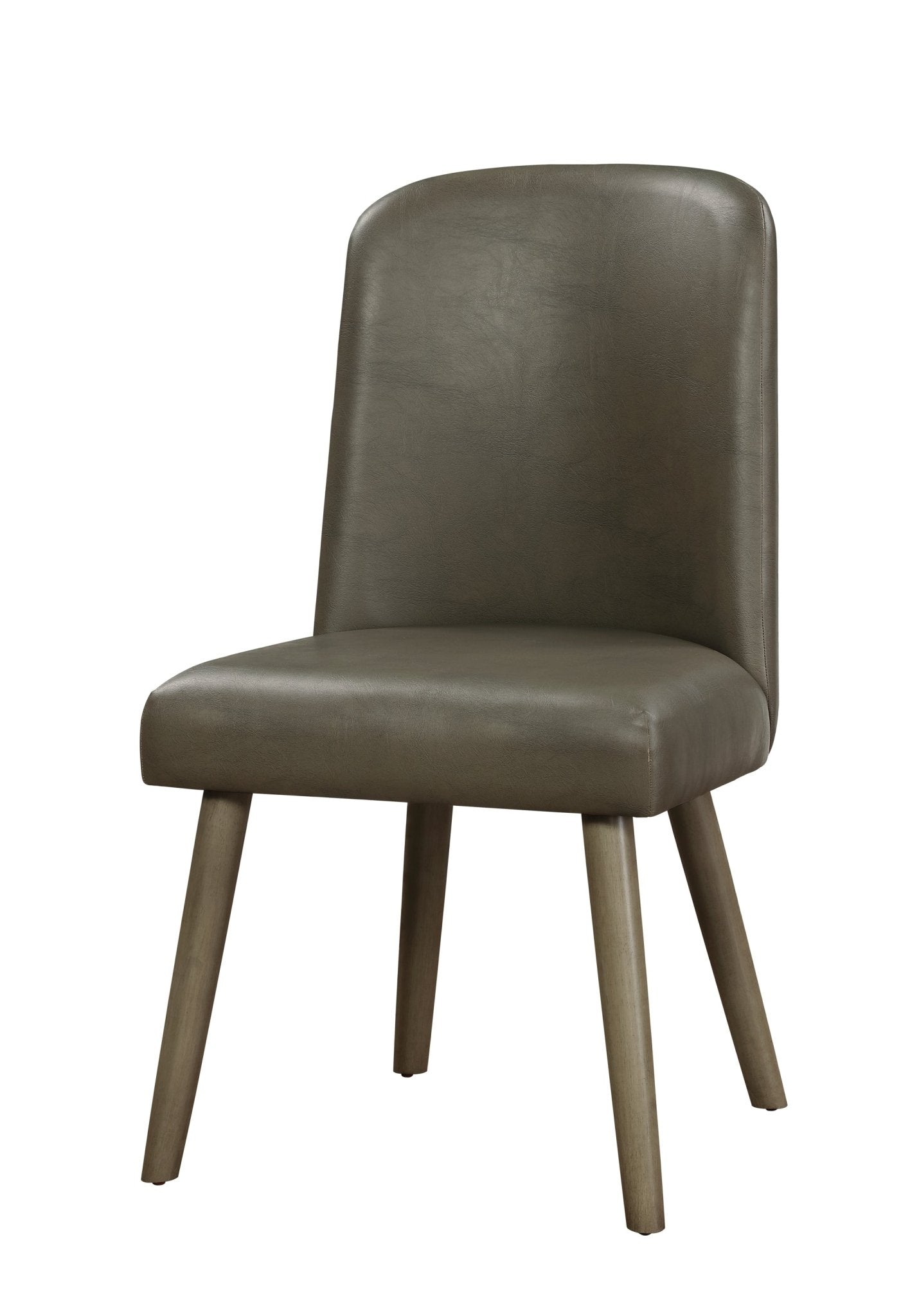 Waylon Gray Synthetic Leather & Gray Oak Finish Side Chair (Set of 2) - 1st Choice Furniture Direct