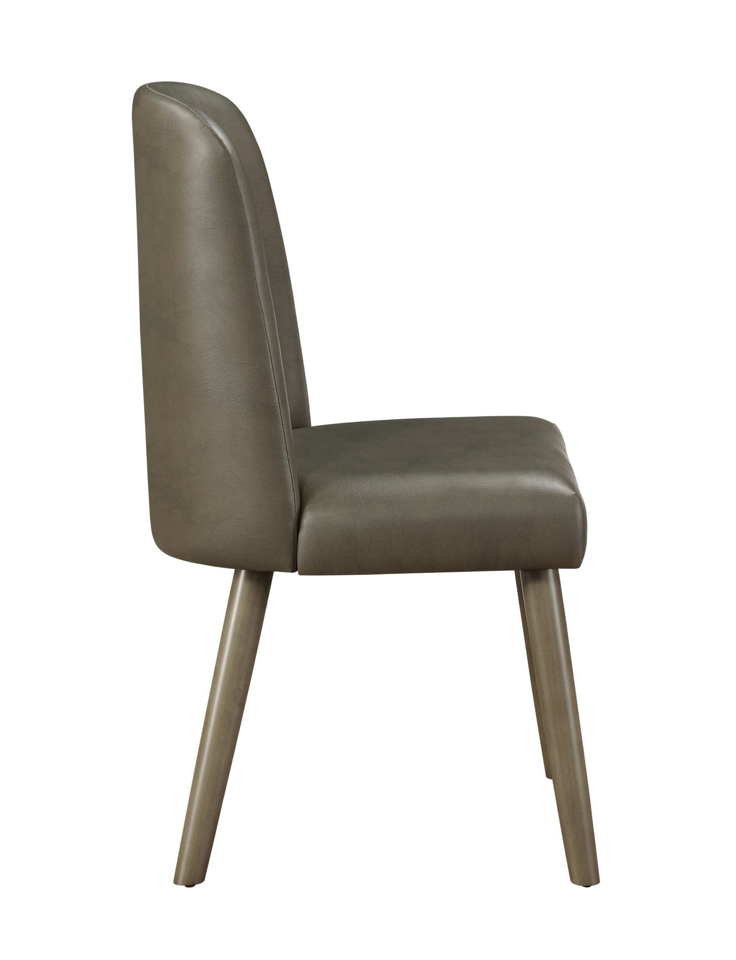 Waylon Gray Synthetic Leather & Gray Oak Finish Side Chair (Set of 2) - 1st Choice Furniture Direct