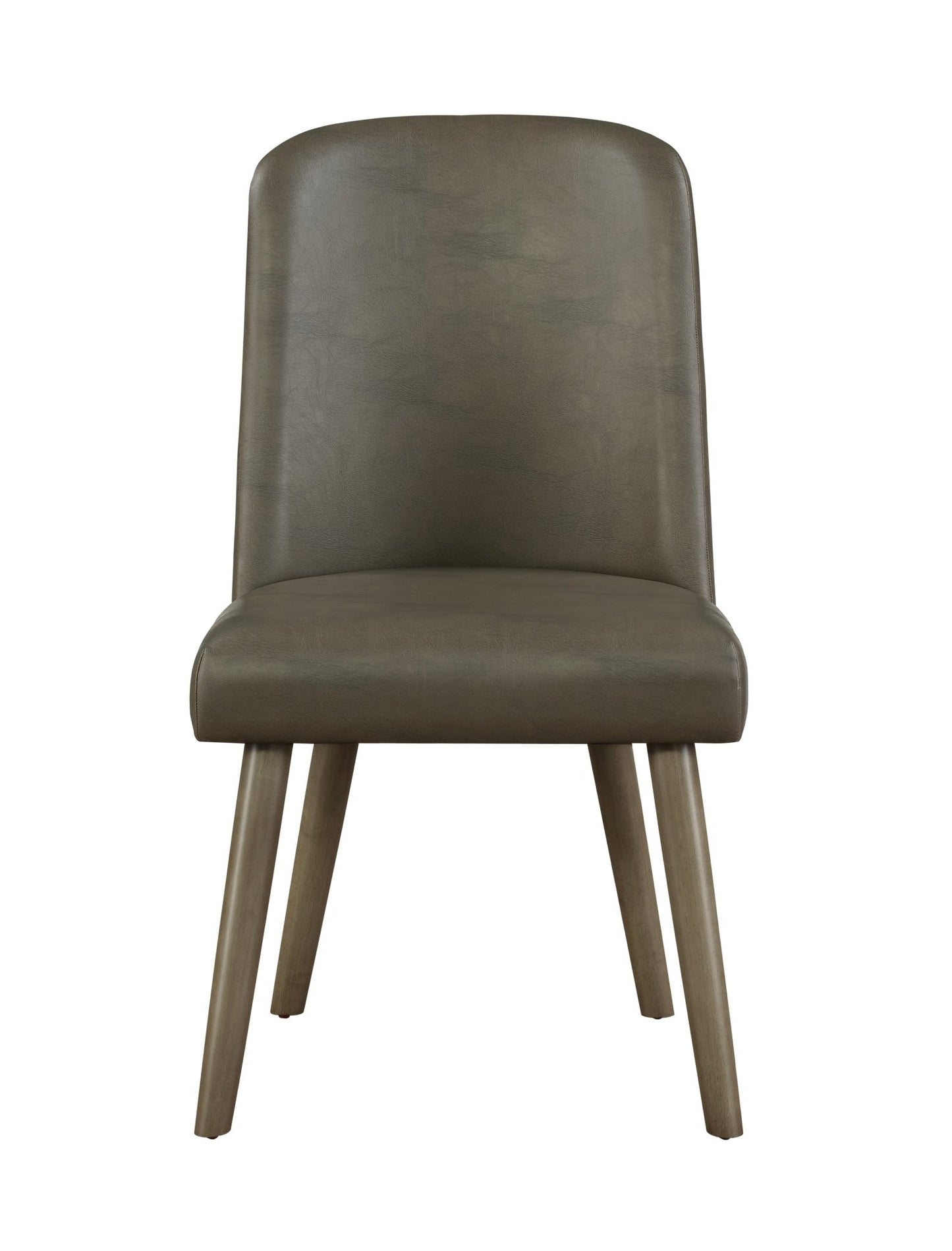 Waylon Gray Synthetic Leather & Gray Oak Finish Side Chair (Set of 2) - 1st Choice Furniture Direct