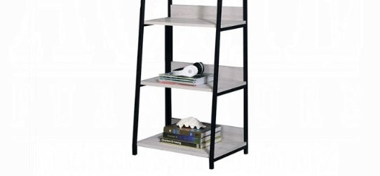 Wendral Natural & Black Finish 16'W Bookshelf - 1st Choice Furniture Direct