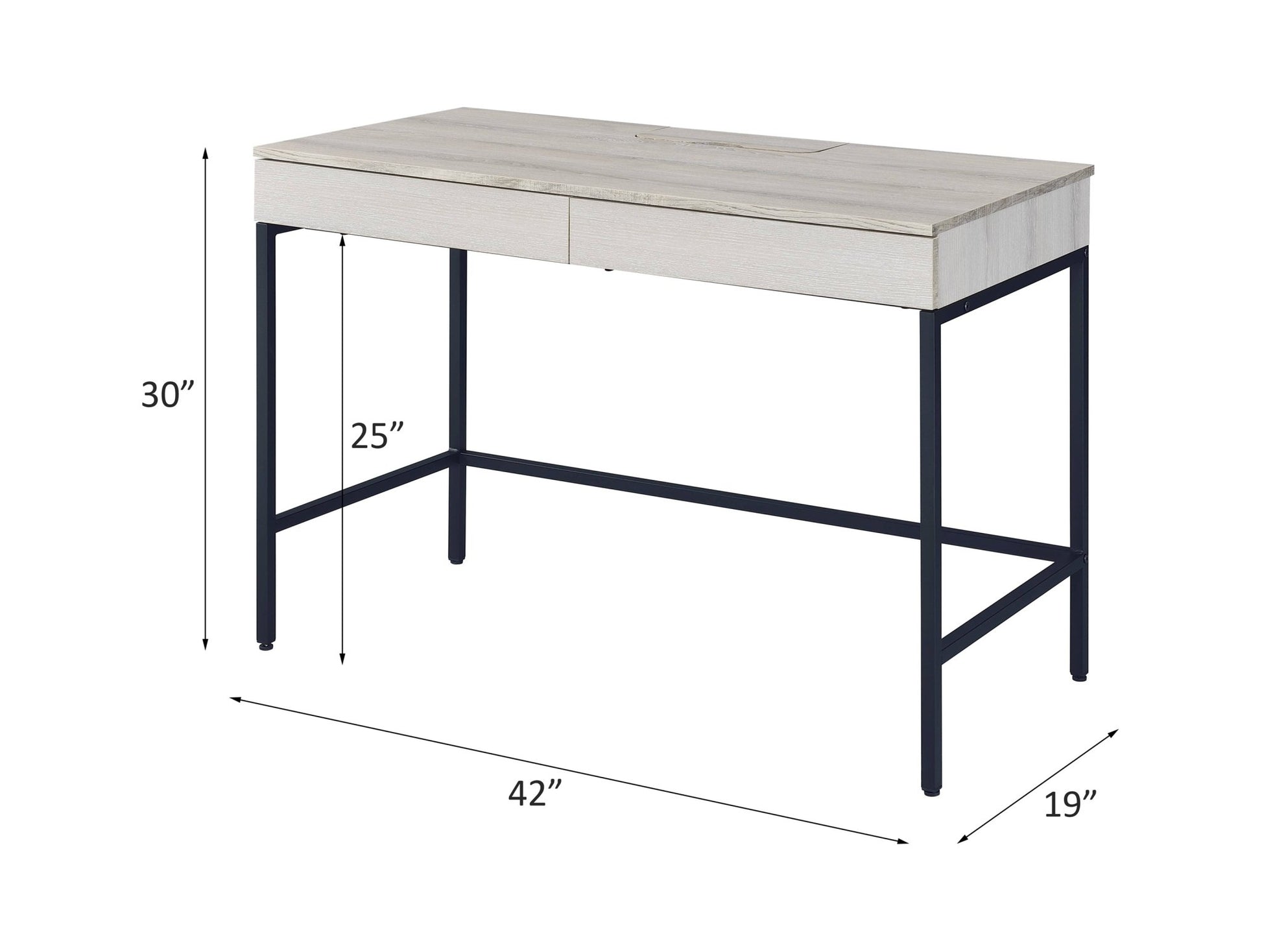 Wendral Natural & Black Finish Writing Desk - 1st Choice Furniture Direct