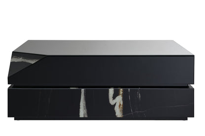 Wenona Black Mirrored Finish Coffee Table - 1st Choice Furniture Direct