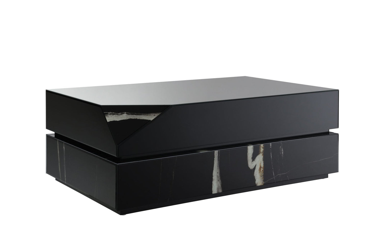 Wenona Black Mirrored Finish Coffee Table - 1st Choice Furniture Direct