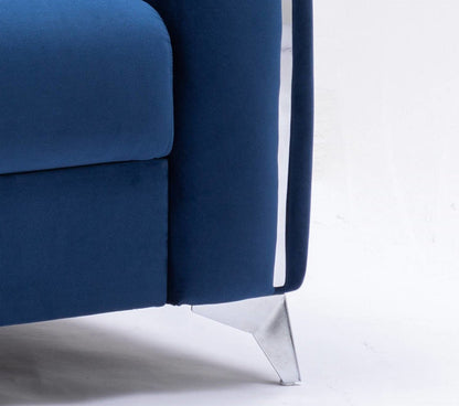 Wenona Blue Velvet Chair - 1st Choice Furniture Direct