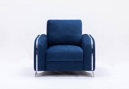 Wenona Blue Velvet Chair - 1st Choice Furniture Direct