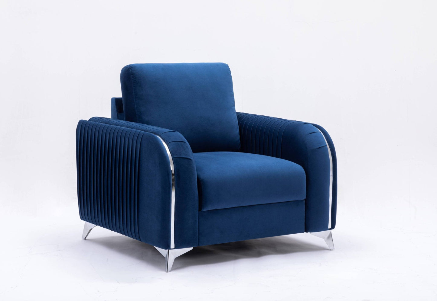 Wenona Blue Velvet Chair - 1st Choice Furniture Direct