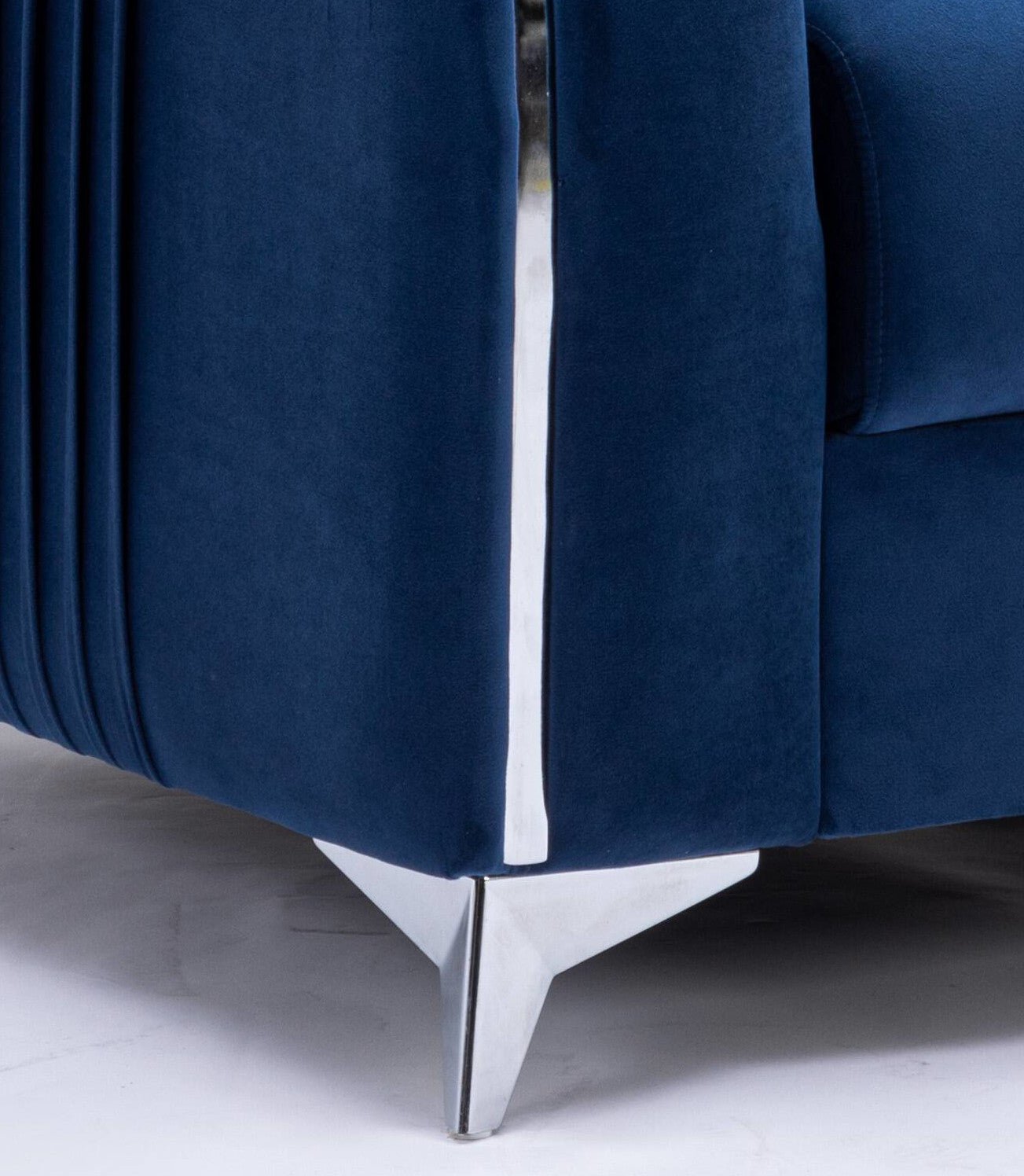 Wenona Blue Velvet Sofa - 1st Choice Furniture Direct