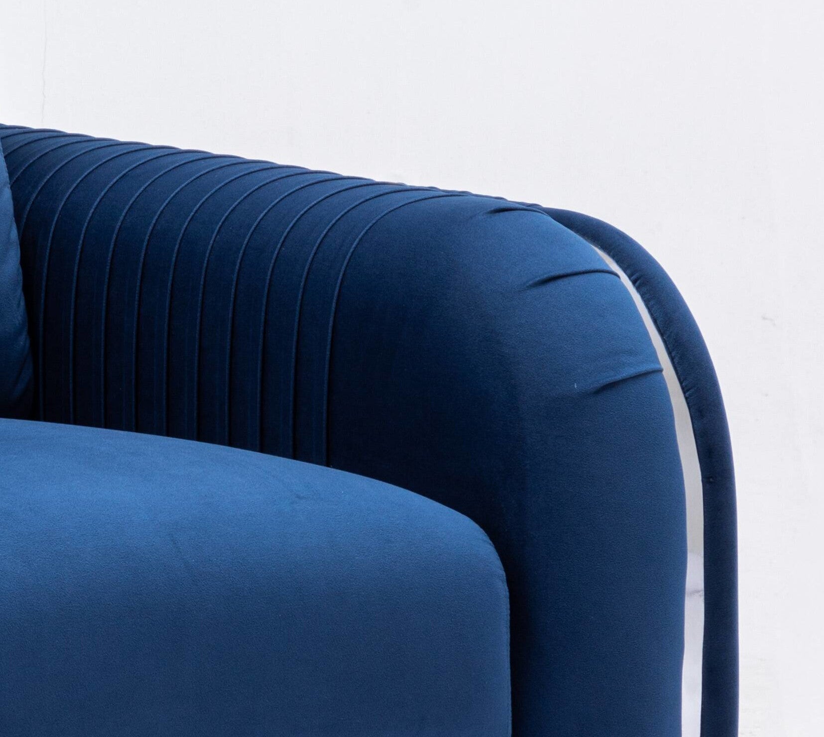 Wenona Blue Velvet Sofa - 1st Choice Furniture Direct