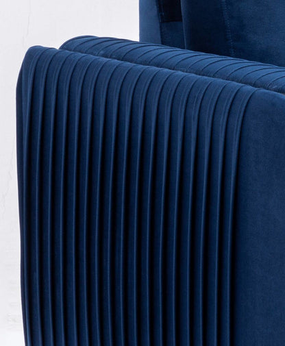 Wenona Blue Velvet Sofa - 1st Choice Furniture Direct