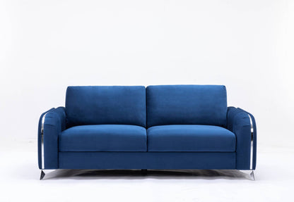 Wenona Blue Velvet Sofa - 1st Choice Furniture Direct