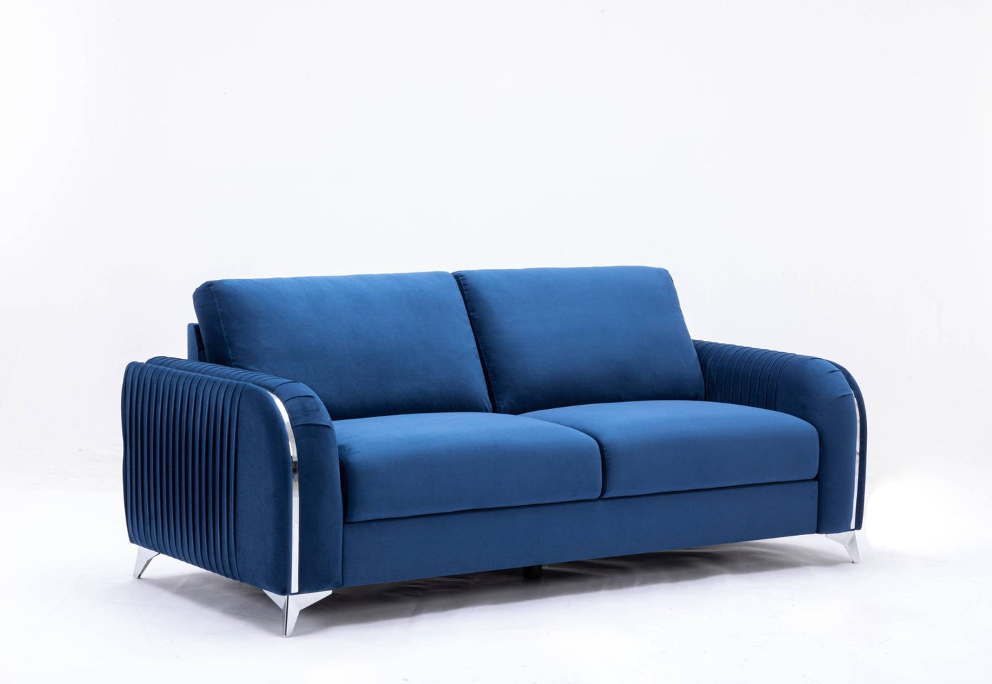 Wenona Blue Velvet Sofa - 1st Choice Furniture Direct