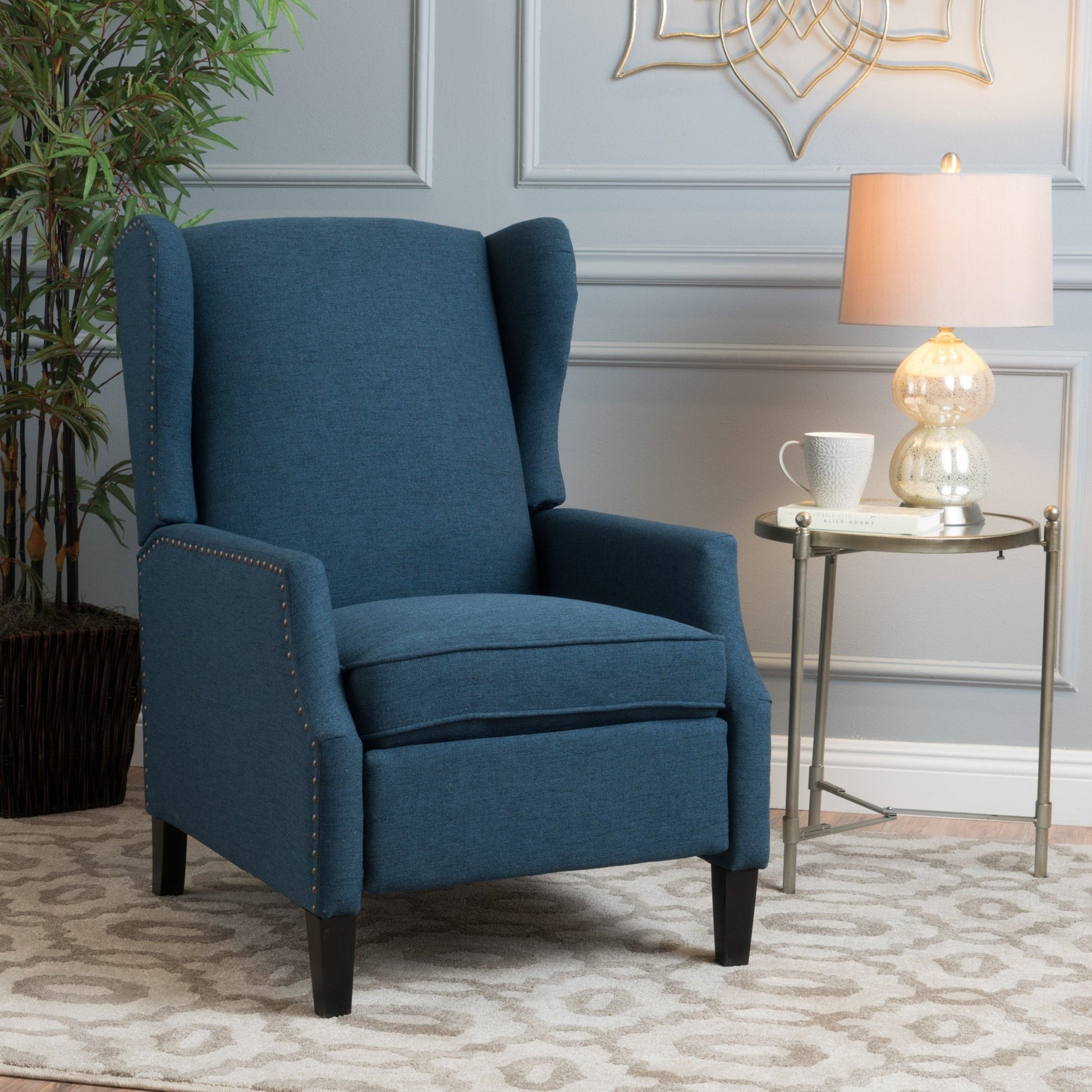 Westeros Wing Back Fabric Upholstered Recliner - 1st Choice Furniture Direct