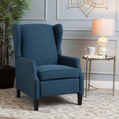 Westeros Wing Back Fabric Upholstered Recliner - 1st Choice Furniture Direct