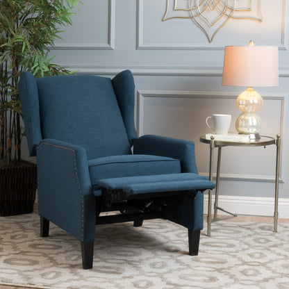 Westeros Wing Back Fabric Upholstered Recliner - 1st Choice Furniture Direct