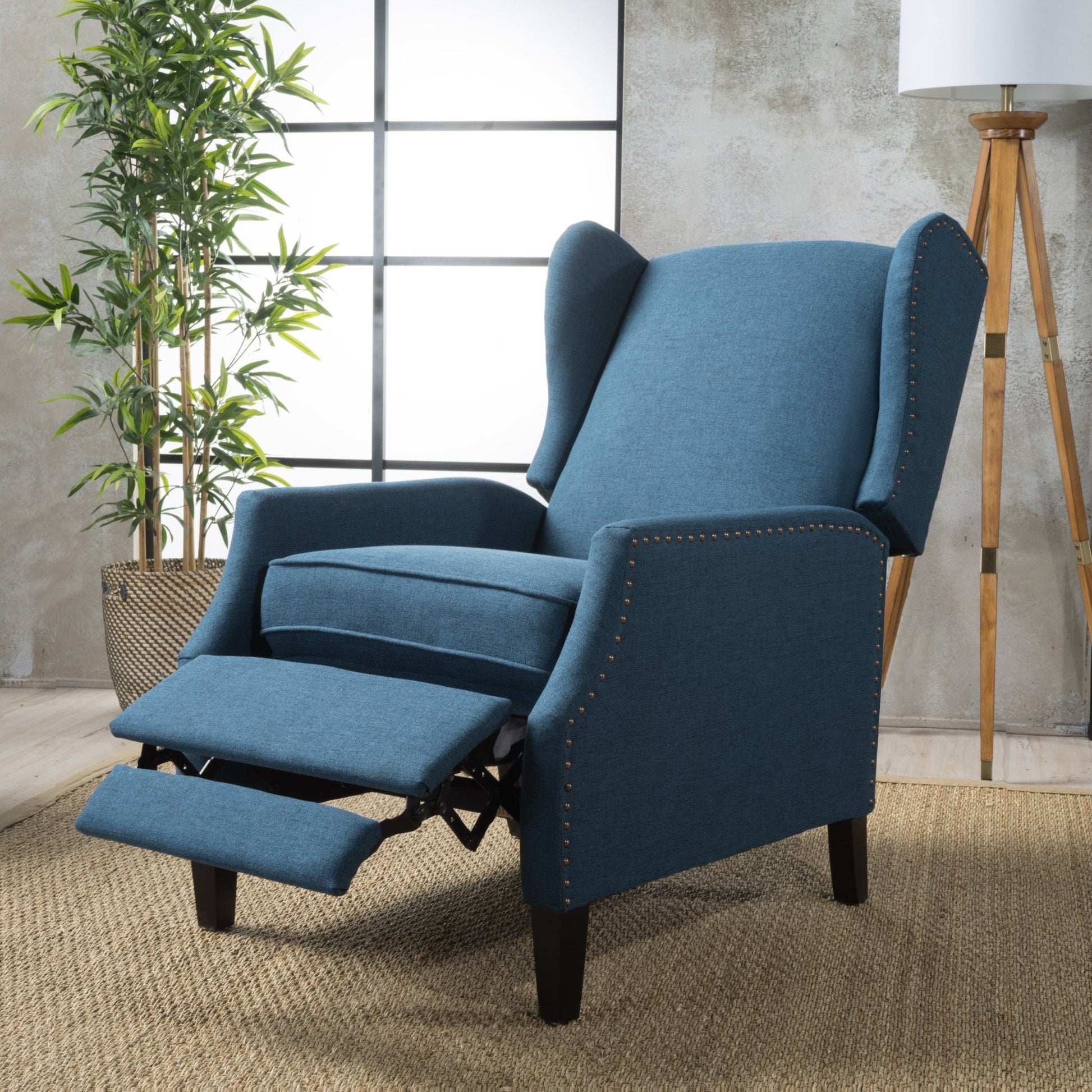 Westeros Wing Back Fabric Upholstered Recliner - 1st Choice Furniture Direct
