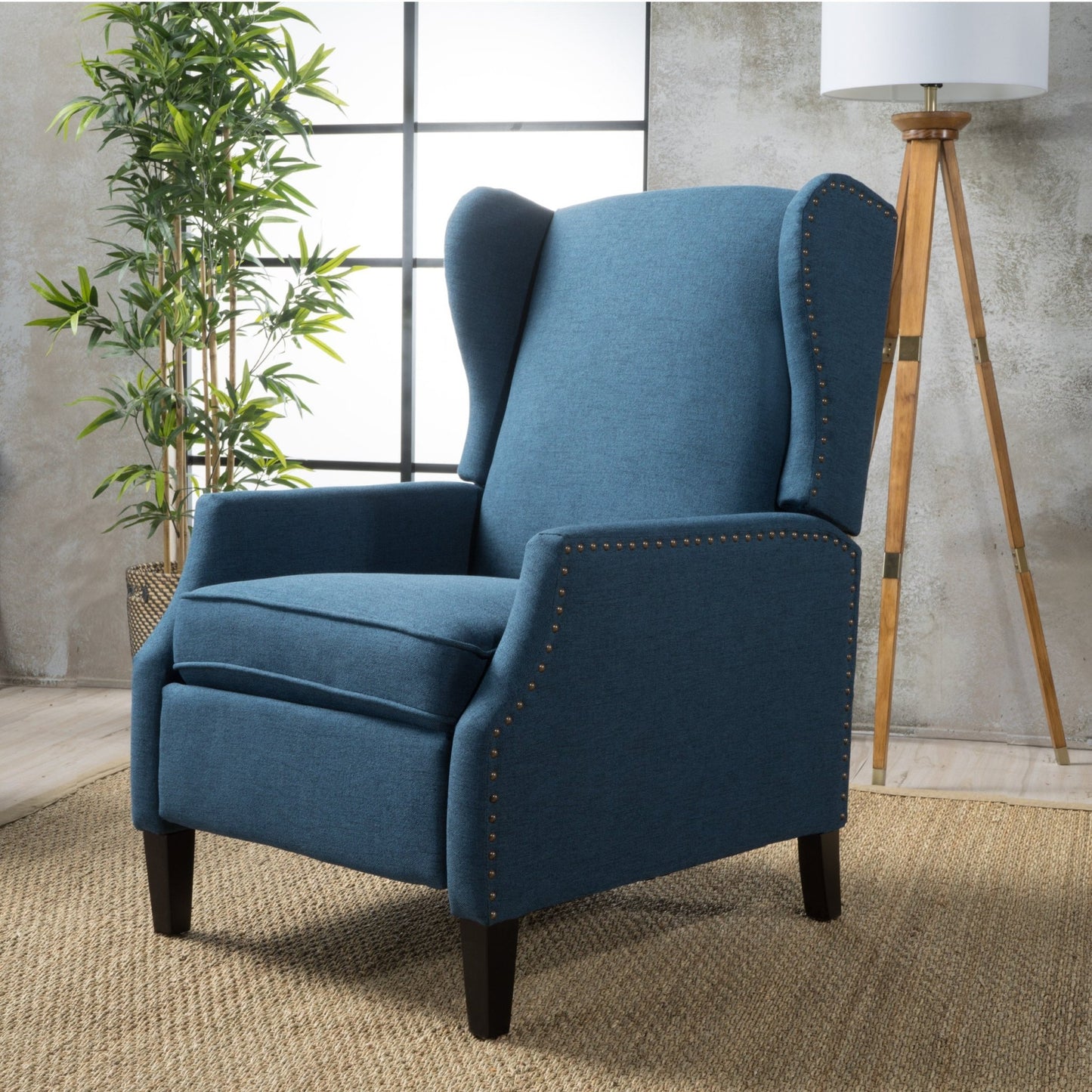 Westeros Wing Back Fabric Upholstered Recliner - 1st Choice Furniture Direct