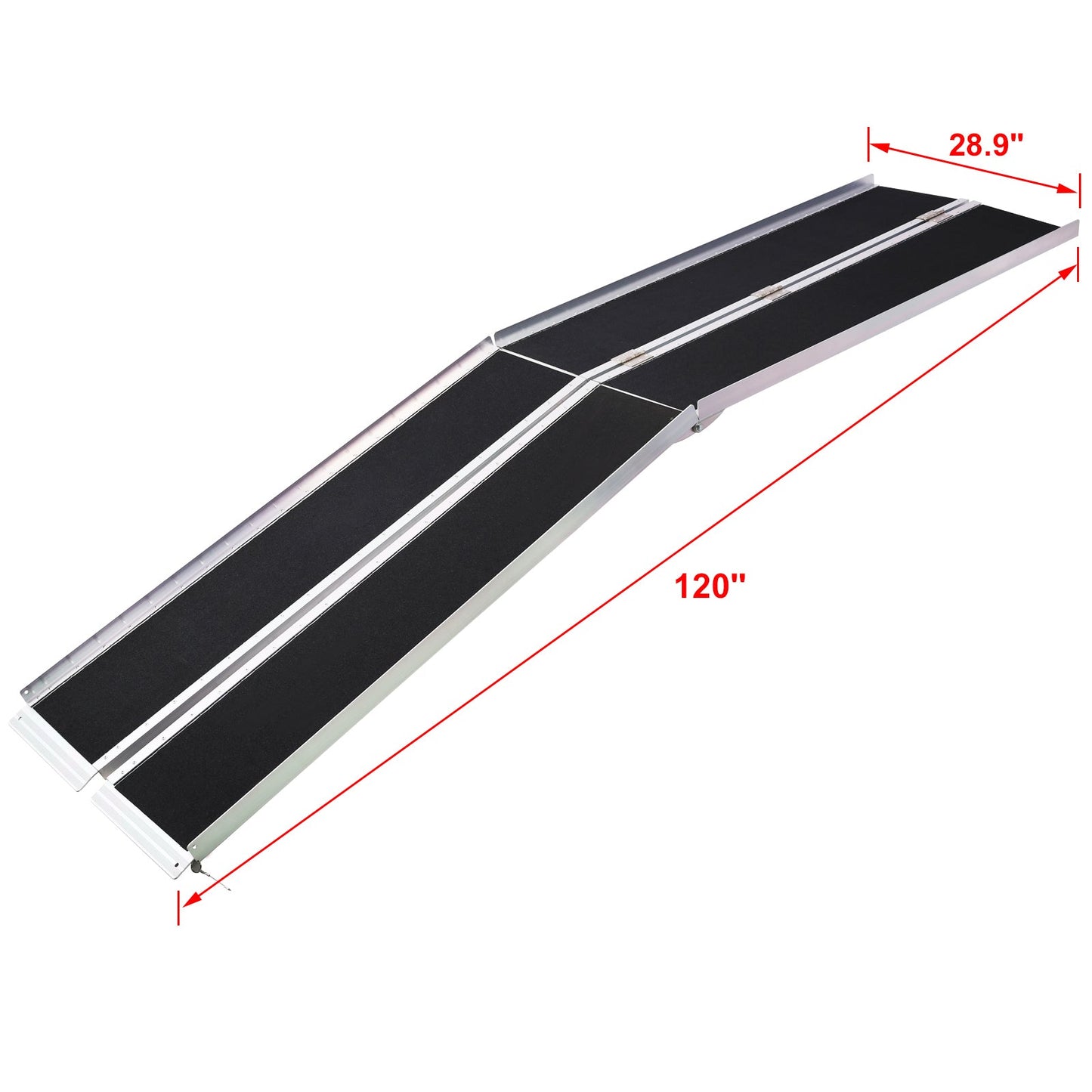 wheel chair ramp 10ft ,aluminium threhold ramp,Portable and Foldable, 600 Pound Capacity, Non - Skid Surface, Two Separate Pieces, for Home, Steps, Stairs, Doorways - 1st Choice Furniture Direct
