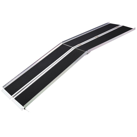 wheel chair ramp 10ft ,aluminium threhold ramp,Portable and Foldable, 600 Pound Capacity, Non - Skid Surface, Two Separate Pieces, for Home, Steps, Stairs, Doorways - 1st Choice Furniture Direct