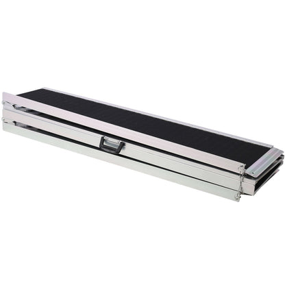 wheel chair ramp 10ft ,aluminium threhold ramp,Portable and Foldable, 600 Pound Capacity, Non - Skid Surface, Two Separate Pieces, for Home, Steps, Stairs, Doorways - 1st Choice Furniture Direct