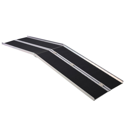 wheel chair ramp 10ft ,aluminium threhold ramp,Portable and Foldable, 600 Pound Capacity, Non - Skid Surface, Two Separate Pieces, for Home, Steps, Stairs, Doorways - 1st Choice Furniture Direct