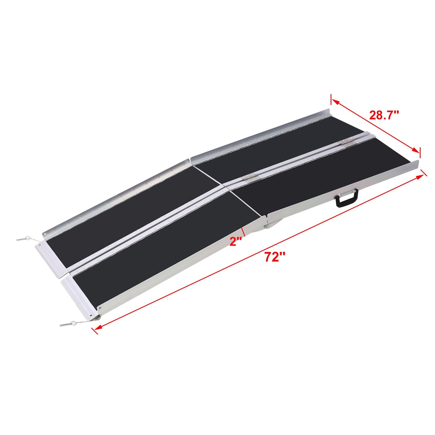 wheel chair ramp 6ft ,aluminium threhold ramp,Portable and Foldable, 600 Pound Capacity, Non - Skid Surface, Two Separate Pieces, for Home, Steps, Stairs, Doorways - 1st Choice Furniture Direct