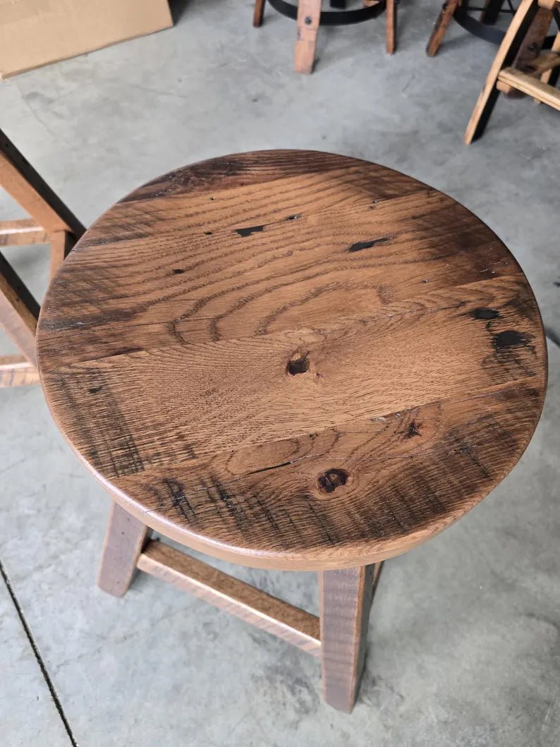 Whiskey Barrel Pub Table Set with Swivel Stools | Rustic Home Bar Furniture (48” & 54”) - 1st Choice Furniture Direct