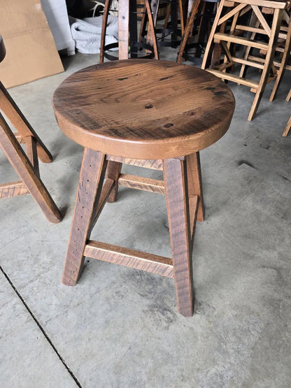 Whiskey Barrel Pub Table Set with Swivel Stools | Rustic Home Bar Furniture (48” & 54”) - 1st Choice Furniture Direct