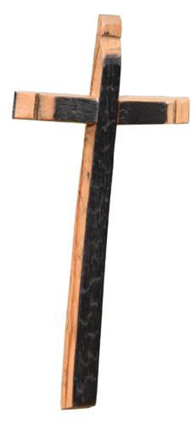 Whiskey Barrel Stave Cross 17” – Rustic Reclaimed Oak Wall Cross - 1st Choice Furniture Direct
