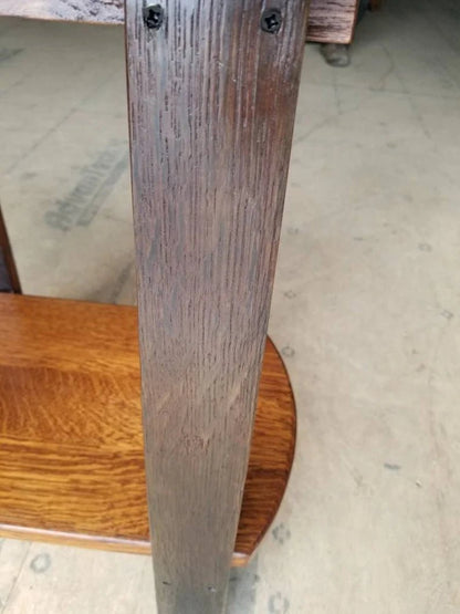 Whiskey Barrel Stave End Table – White Oak Rustic Side Table - 1st Choice Furniture Direct