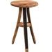 Whiskey Barrel Stave Plant Stand | Burnt Hickory Rustic End Table (24") - 1st Choice Furniture Direct