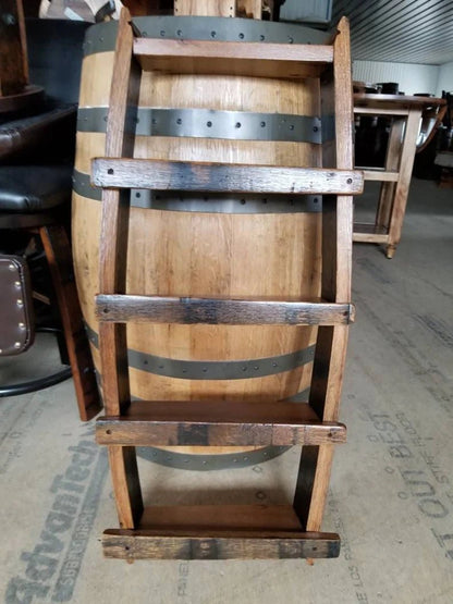 Whiskey Barrel Stave Spice Rack & Display Shelf | Rustic Wall Storage Made in USA - 1st Choice Furniture Direct